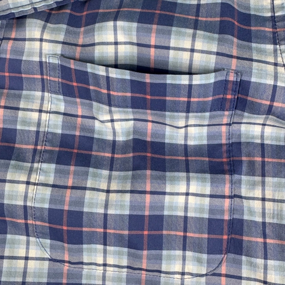 Vineyard Vines On-The-Go Performance Shirt Mens Small Blue Pink Plaid brrr S - Picture 3 of 10